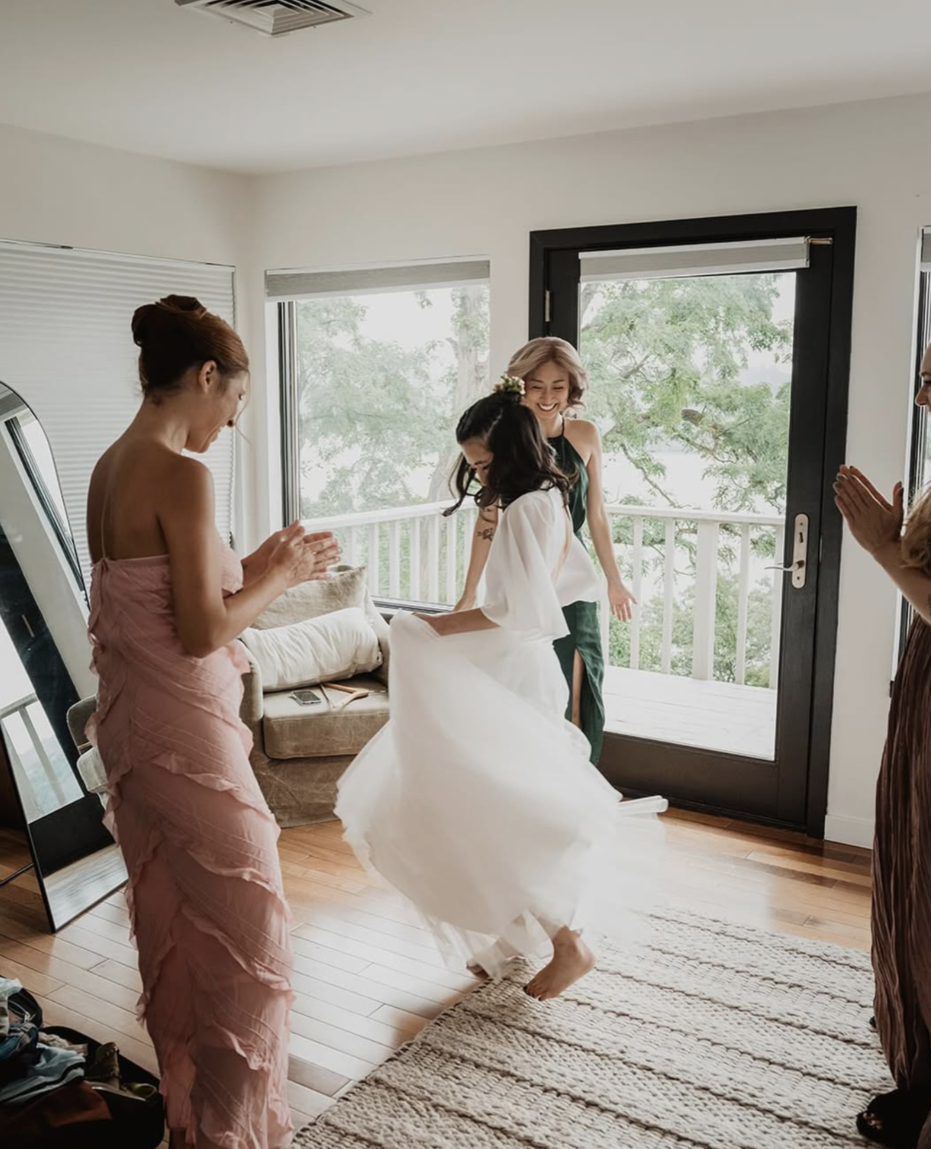 Getting ready with friends
